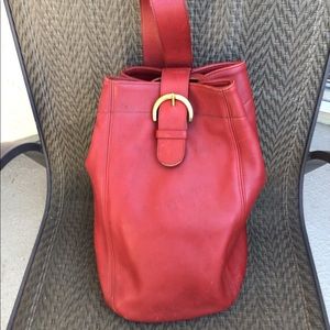 Coach Vintage Red Leather Sling Bag A7C-4160